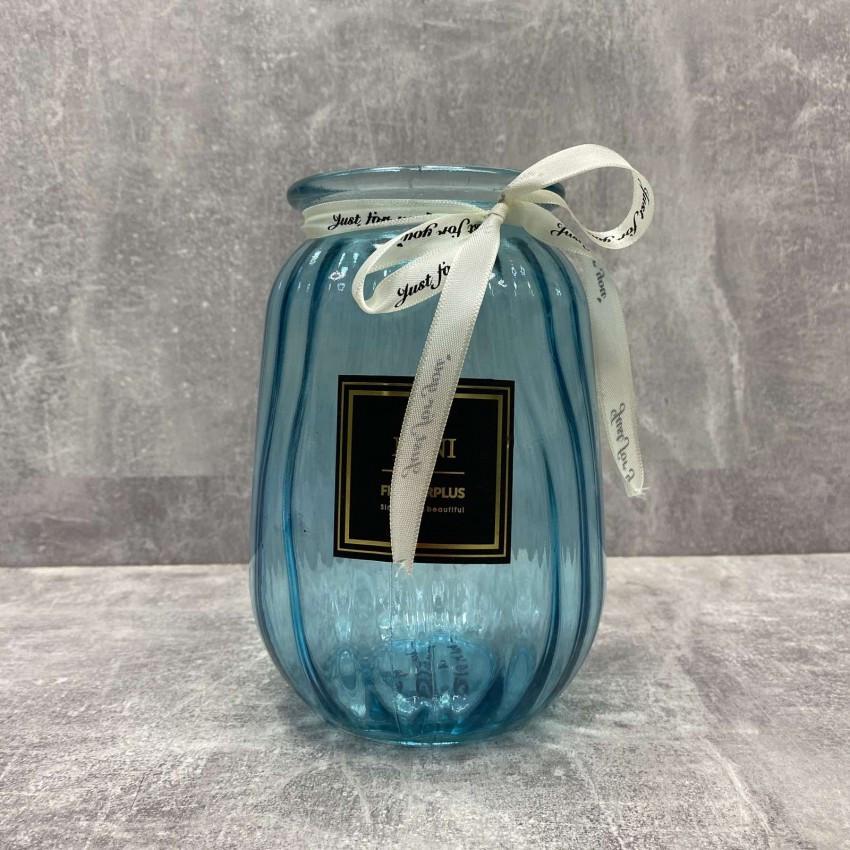 Ваза скляна CRYSTAL Alexa 210414-4 18 см Блакитний (1845795977)