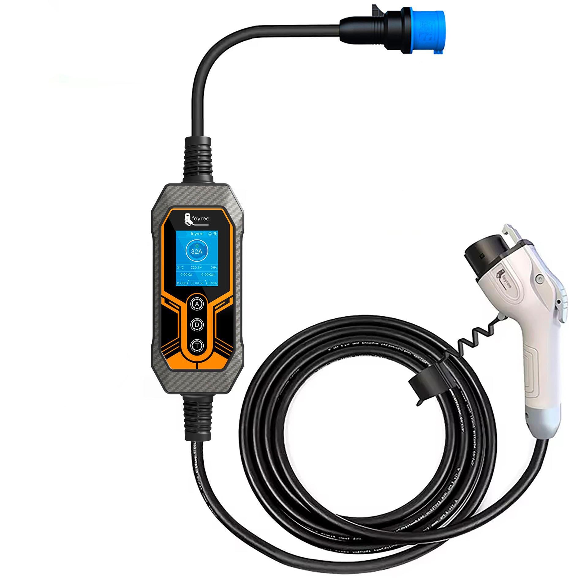 Зарядка для электромобиля Feyree 7 кВт 32A Type1 Lion EV-K8 Wi-Fi (FY7-32-1PH-TP1-K8)