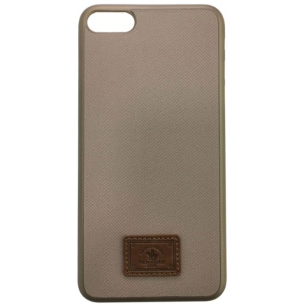 Кожанный чехол накладка SBPRC Polo Apple Canvas for iPhone 7/8/SE, Beige