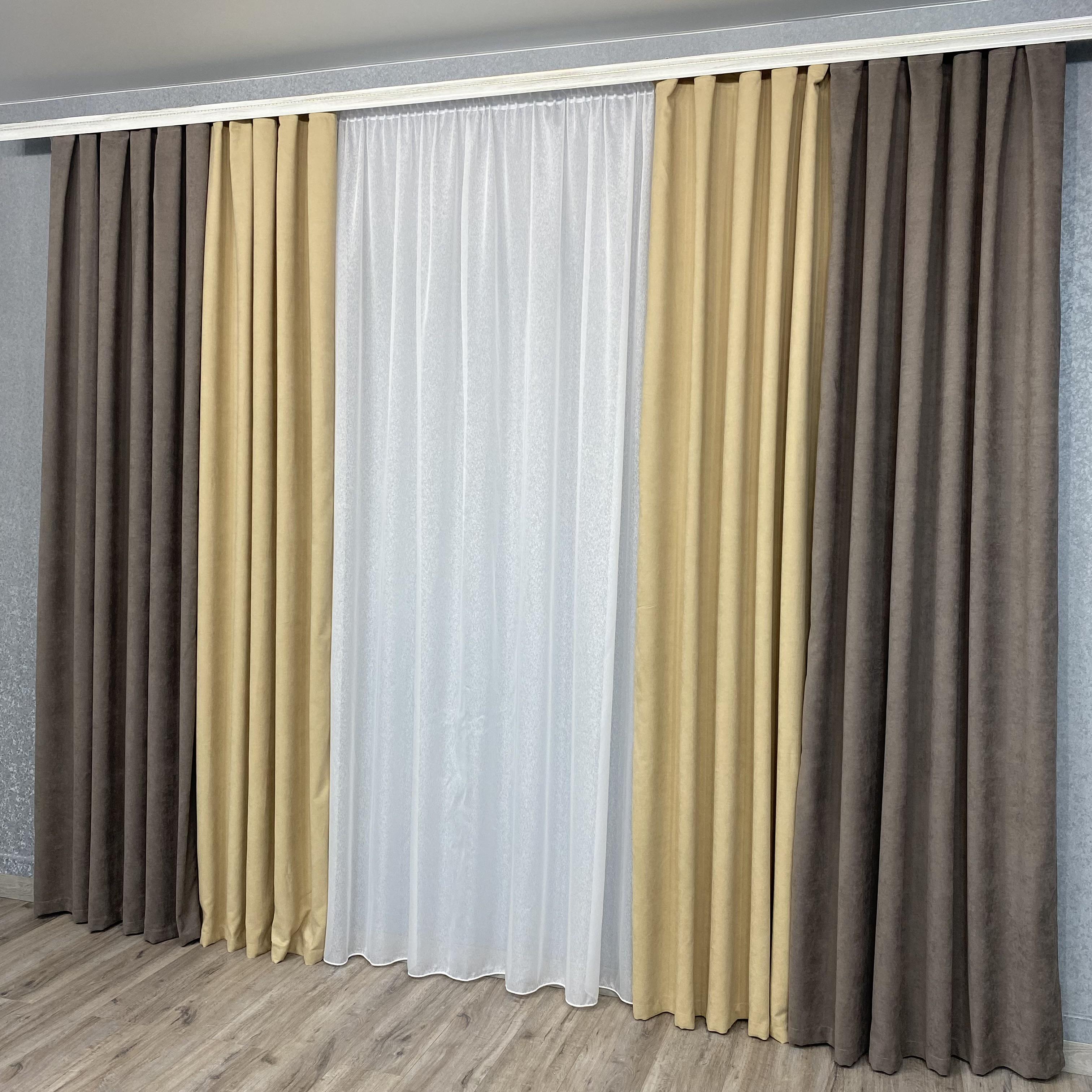 Шторы микровелюр TG Home Дуэт №450 1,50х2,70 м Мокко/Бежевый (450-341/195) - фото 7 Шторы микровелюр TG Home Дуэт №450 1,50х2,70 м Мокко/Бежевый (450-341/195) - фото 7