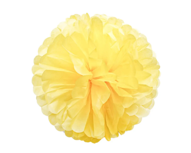 Помпон паперовий для свята 15 см Жовтий (080906)