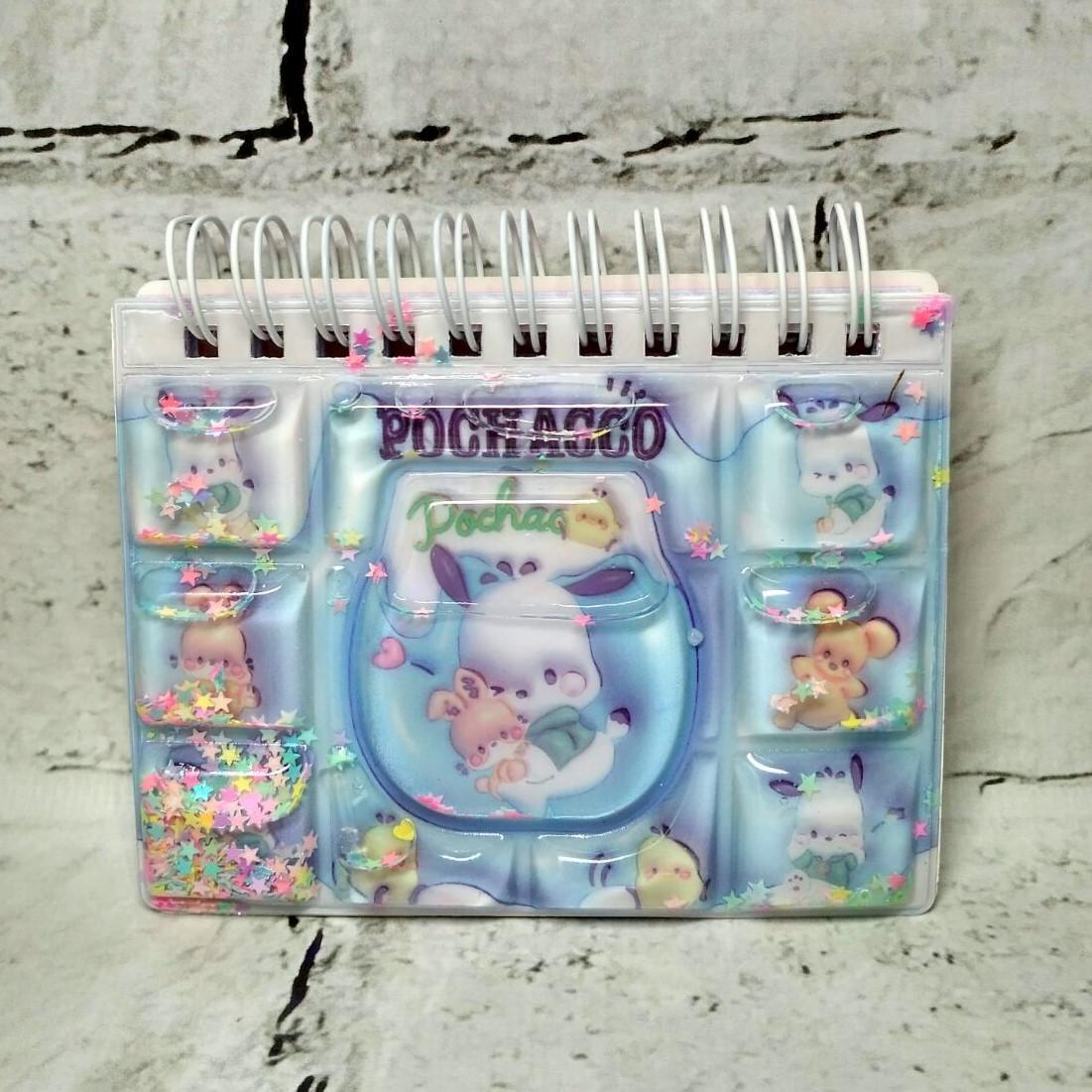 Блокнот детский для заметок с жидкостью и блестками Почако 55 листов 10,7х8,3 см Голубой (24-616-10)