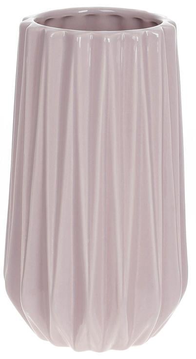 Ваза керамическая Stone Flower Роземари Ø12x21 см Светло-розовый глянец (BD-795-478)