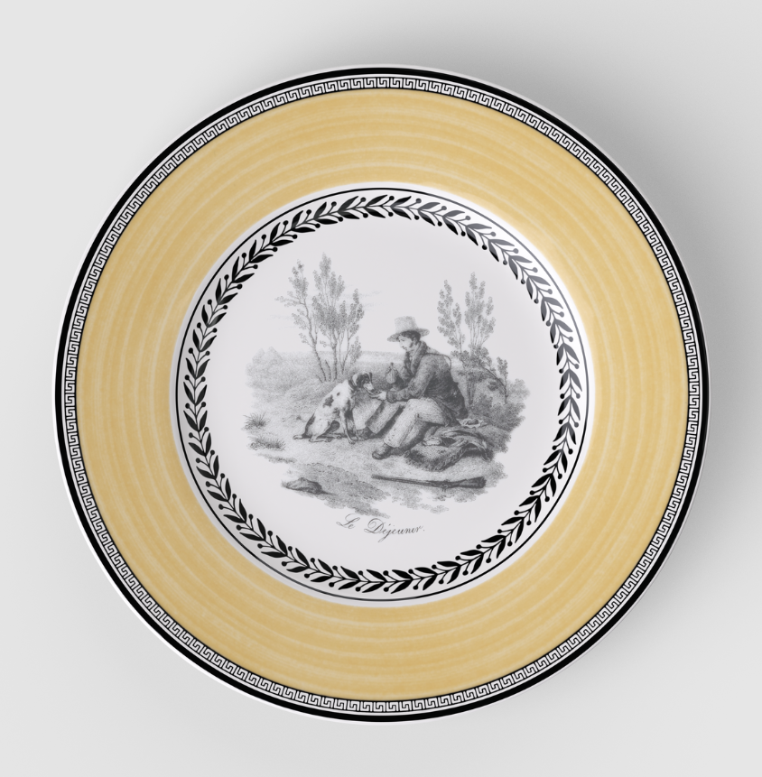 Набір тарілок для сніданку/десерту Villeroy & Boch Audun Chasse порцеляна Ø22 см 2 предмети (1010702640)