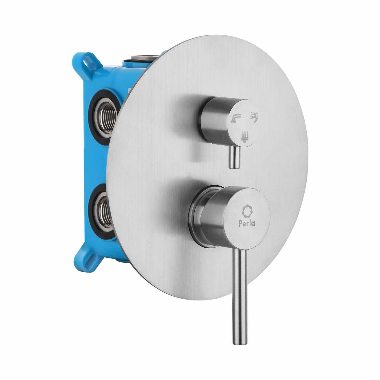 Змішувач для душу Perla SMART PSS7855 вбудований круглий/2 режима Сатин/Нержавіюча сталь (2529486173) - фото 6