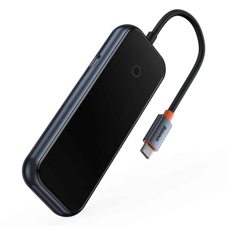 USB-хаб BASEUS AcmeJoy 4-Port Type-C HUB Adapter Type-C to USB3.0х3+Type-C PD&Data х1 Dark Gray (WKJZ010013) - фото 2 USB-хаб BASEUS AcmeJoy 4-Port Type-C HUB Adapter Type-C to USB3.0х3+Type-C PD&Data х1 Dark Gray (WKJZ010013) - фото 2