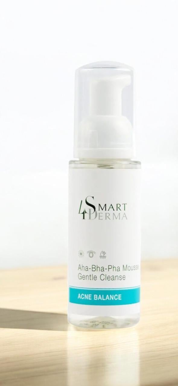 Пенка очистительная мультикислотная Smart4Derma для жирной комбинированной кожи из акне 80 мл (2373799680)