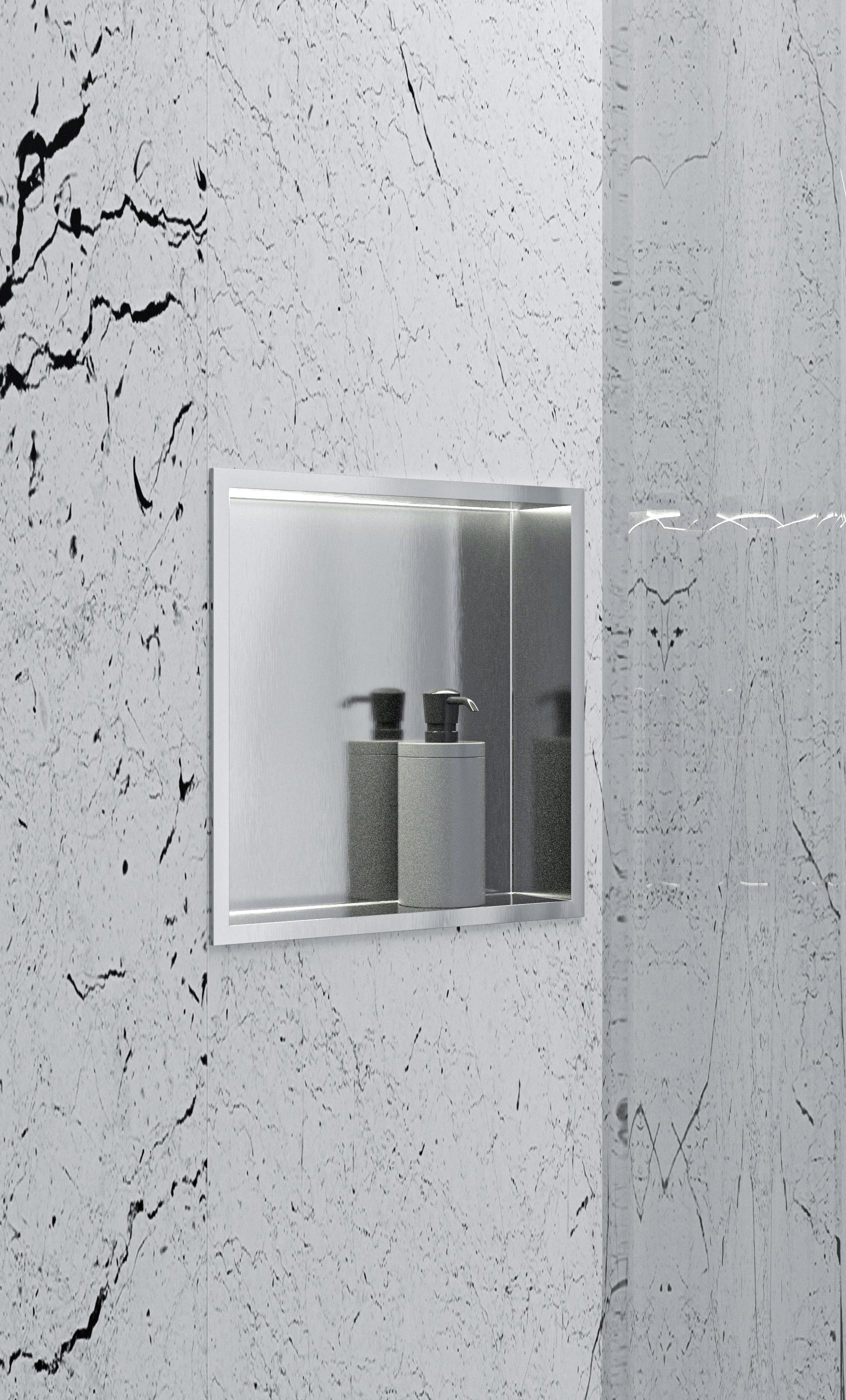 Полка-ниша для ванной комнаты MIXXUS Premium NICHE-0102 из нержавеющей стали (MI6679) - фото 5 Полка-ниша для ванной комнаты MIXXUS Premium NICHE-0102 из нержавеющей стали (MI6679) - фото 5