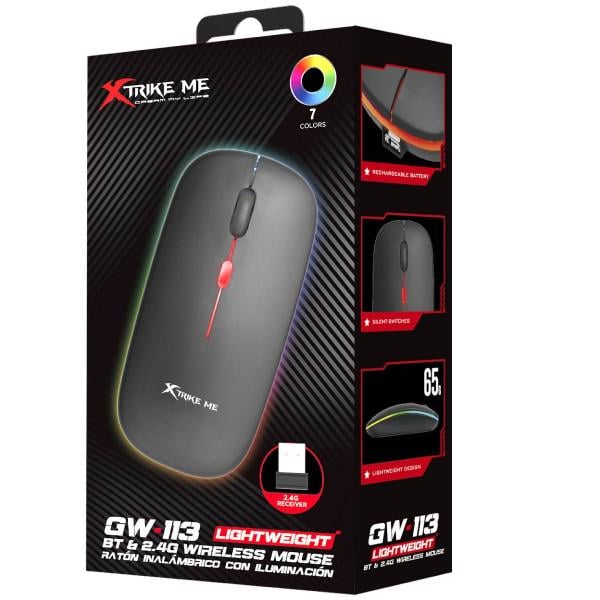 Компьютерная мышка Xtrike ME GW-113 Bluetooth RGB Черный (13379300) - фото 6