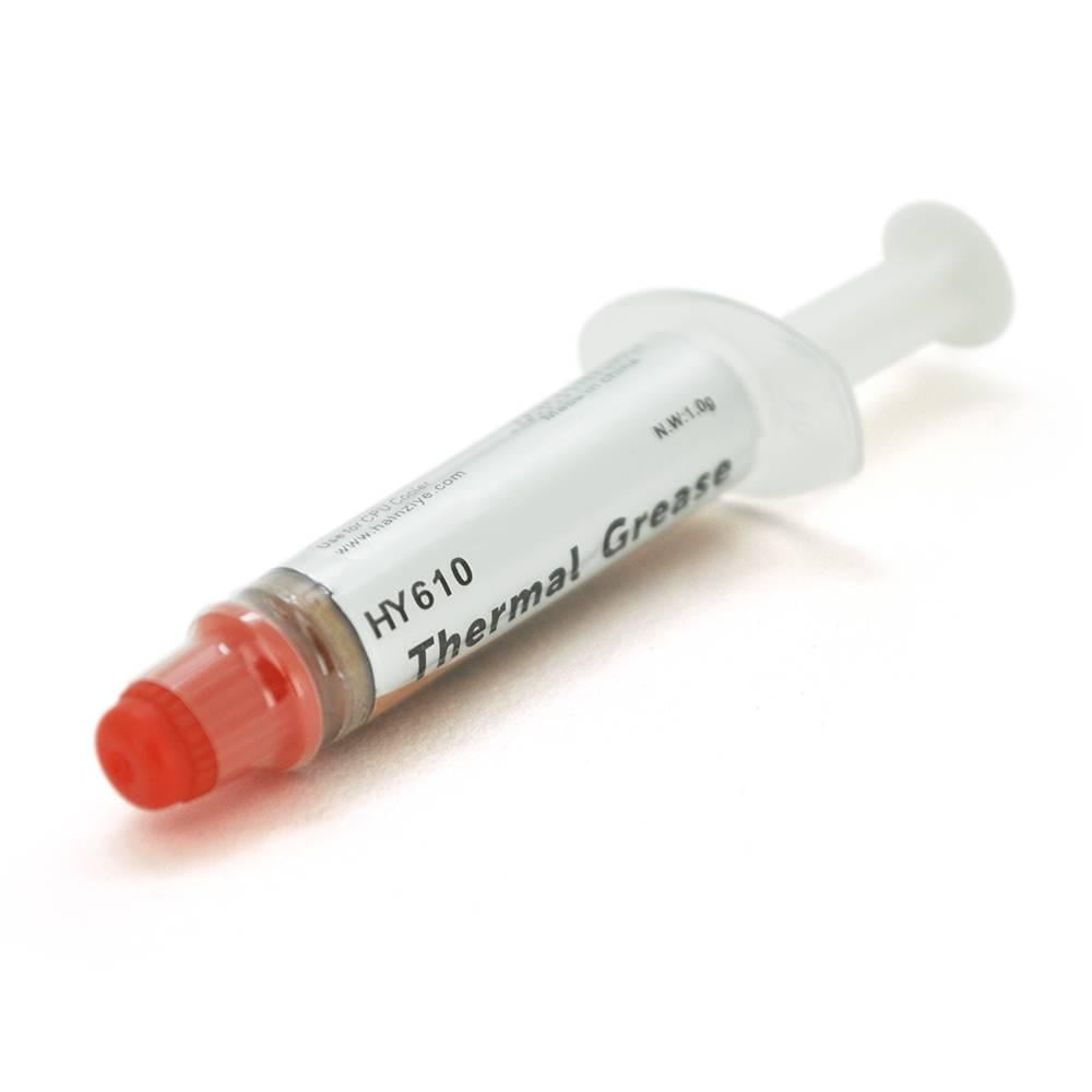 Паста термопровідна HY-610 Q50 шприц > 3 05W/m-K <0,073 °C-in2/W -30 ° ≈280 °C В'язкість -1K cPs OEM 1 г Gold (33751)