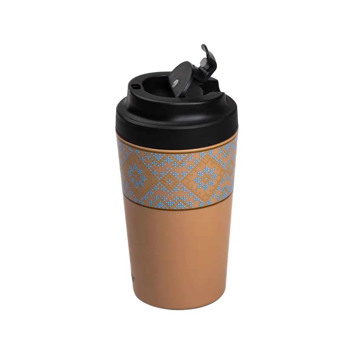 Термочашка YIWU HP-14-50O Вышиванка 380 мл с крышкой на защелке Коричневый (118-107- HP-14-50O) - фото 2 Термочашка YIWU HP-14-50O Вышиванка 380 мл с крышкой на защелке Коричневый (118-107- HP-14-50O) - фото 2