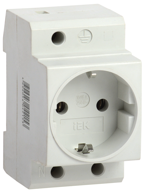 Розетка на DIN-рейку УЭК РАр10-3-ОП 2P+PE с заземлением (MRD10-16-U) Розетка на DIN-рейку УЭК РАр10-3-ОП 2P+PE с заземлением (MRD10-16-U)