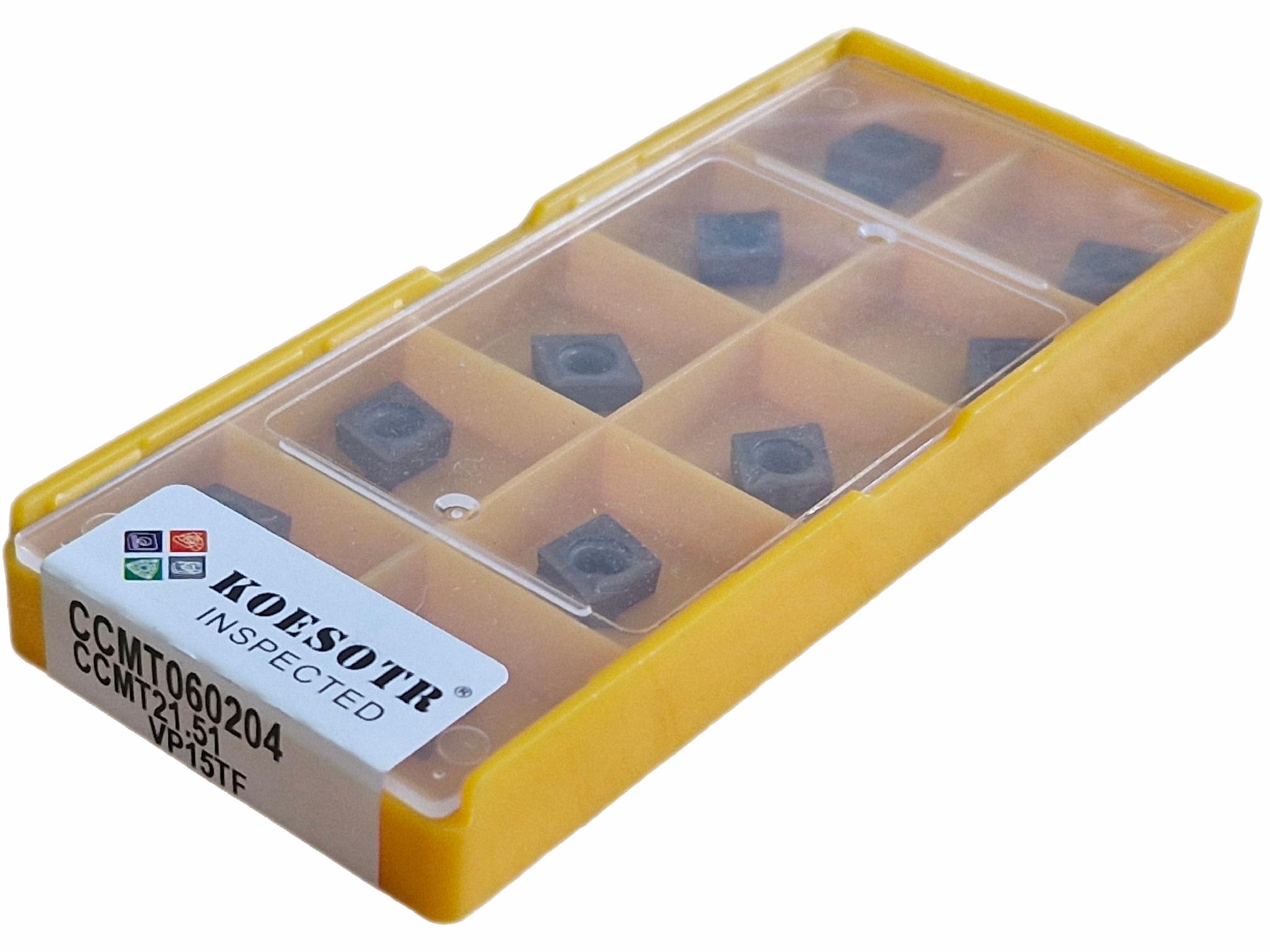 Пластина сменная твердосплавная KOESOTR CCMT060204 CCMT21.51 VP15TF 10 шт. (91121287)