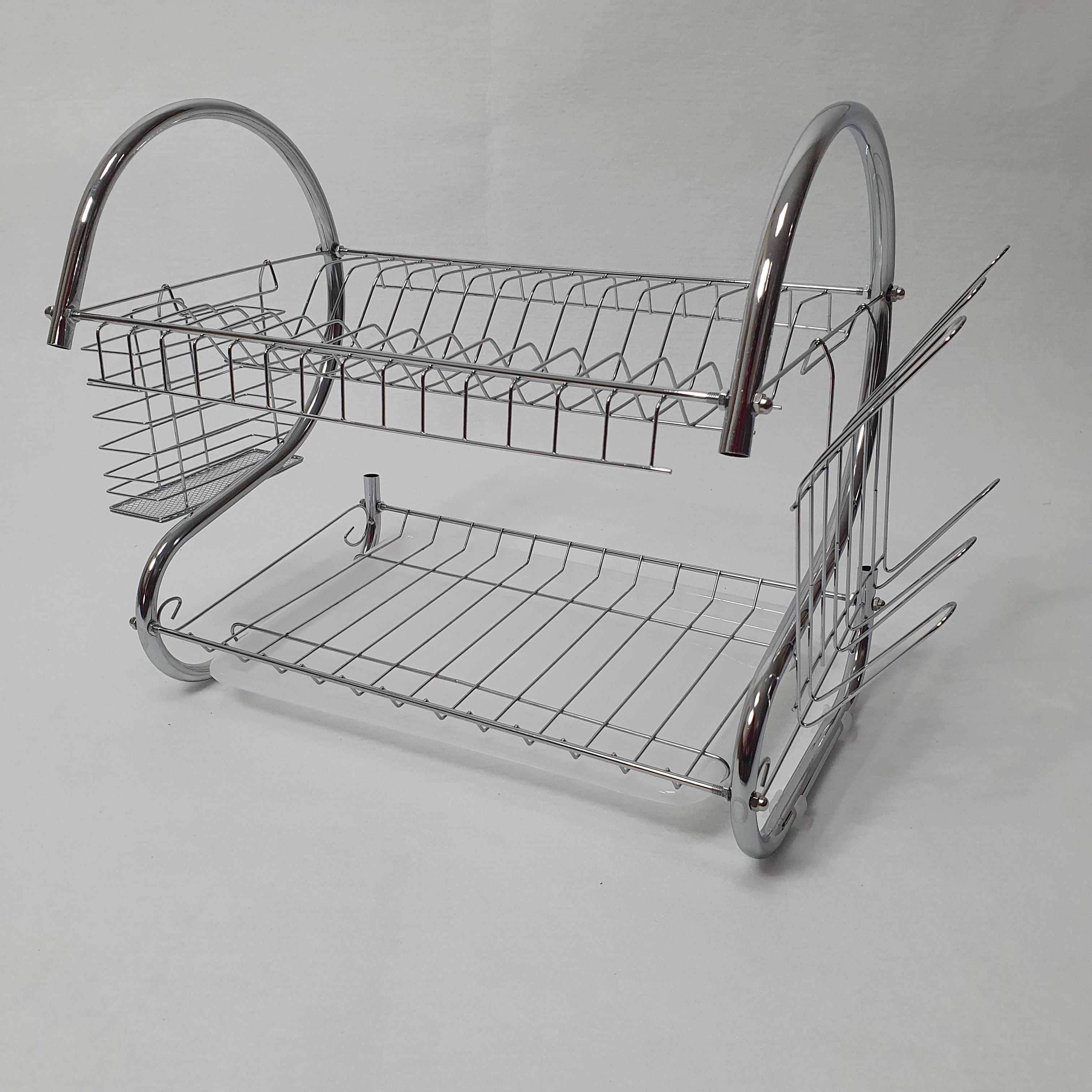 Сушилка для посуды настольная A-PLUS AA- 1154 карманами для приборов и чашек (15429028)