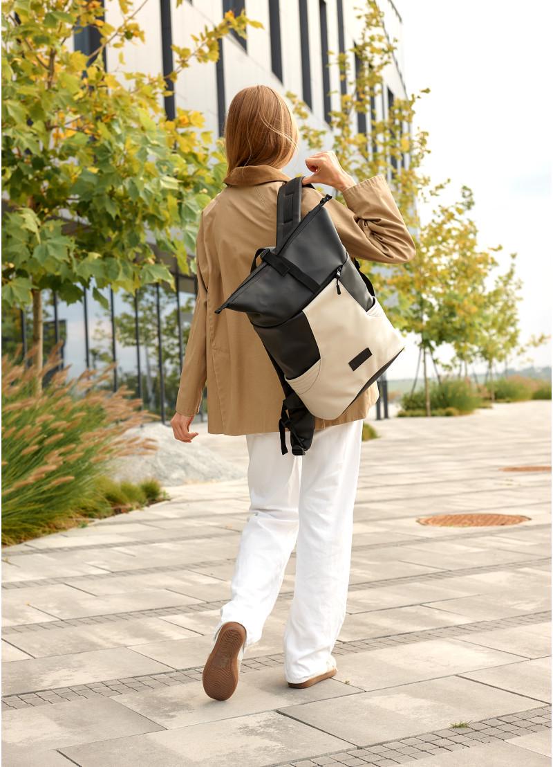 Рюкзак жіночий Sambag RollTopx Чорно-сірий (24320130) - фото 8