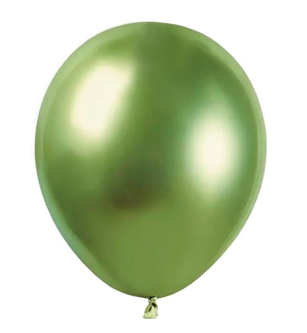 Повітряні кулі 13 см. 10 шт. Ківі/Хром (1356105)