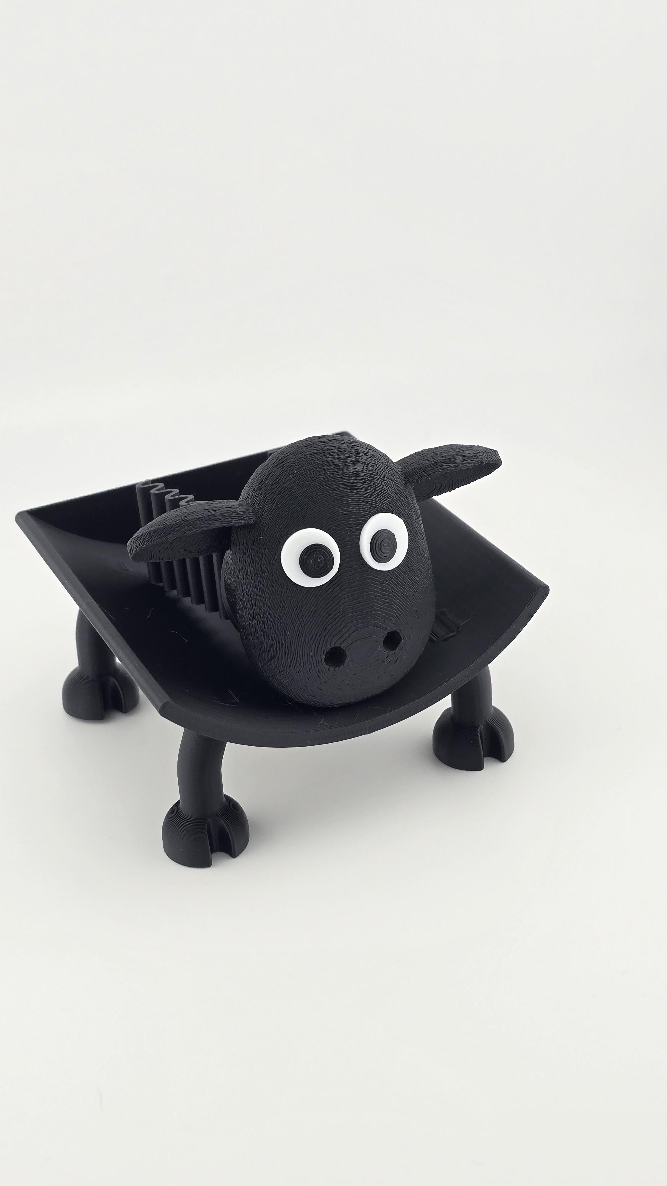 Держатель для туалетной бумаги в виде овечки Черный (0025)