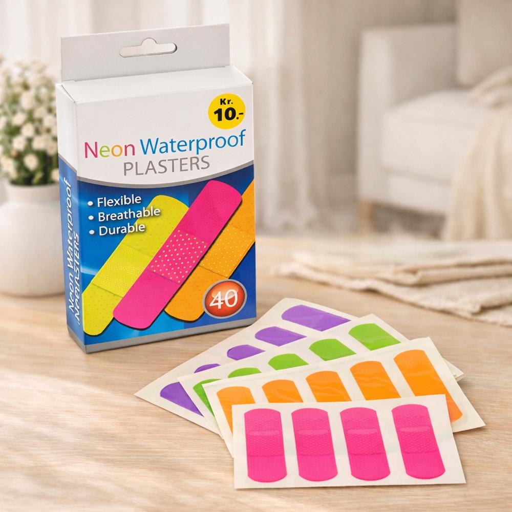 Пластир водонепроникний Neon Waterproof 40 шт. 7,2x1,9 см