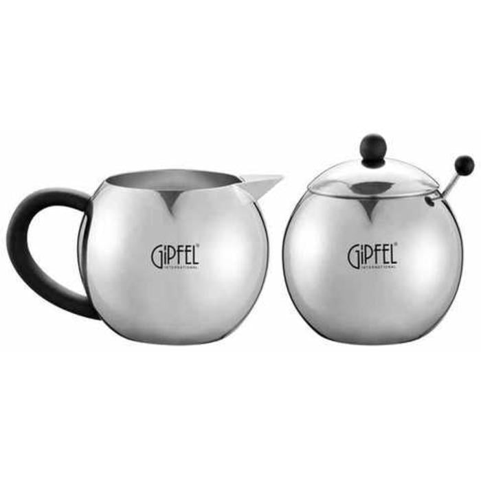 Сахарница с ложечкой и молочник GIPFEL 9833 OREOLE 9,3х7 см/14 см/370 мл (2644794)