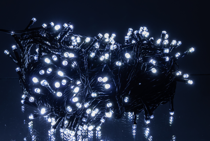 Гирлянда нить уличная 300 LED 30 м от сети черная нить Белый - фото 3 Гирлянда нить уличная 300 LED 30 м от сети черная нить Белый - фото 3