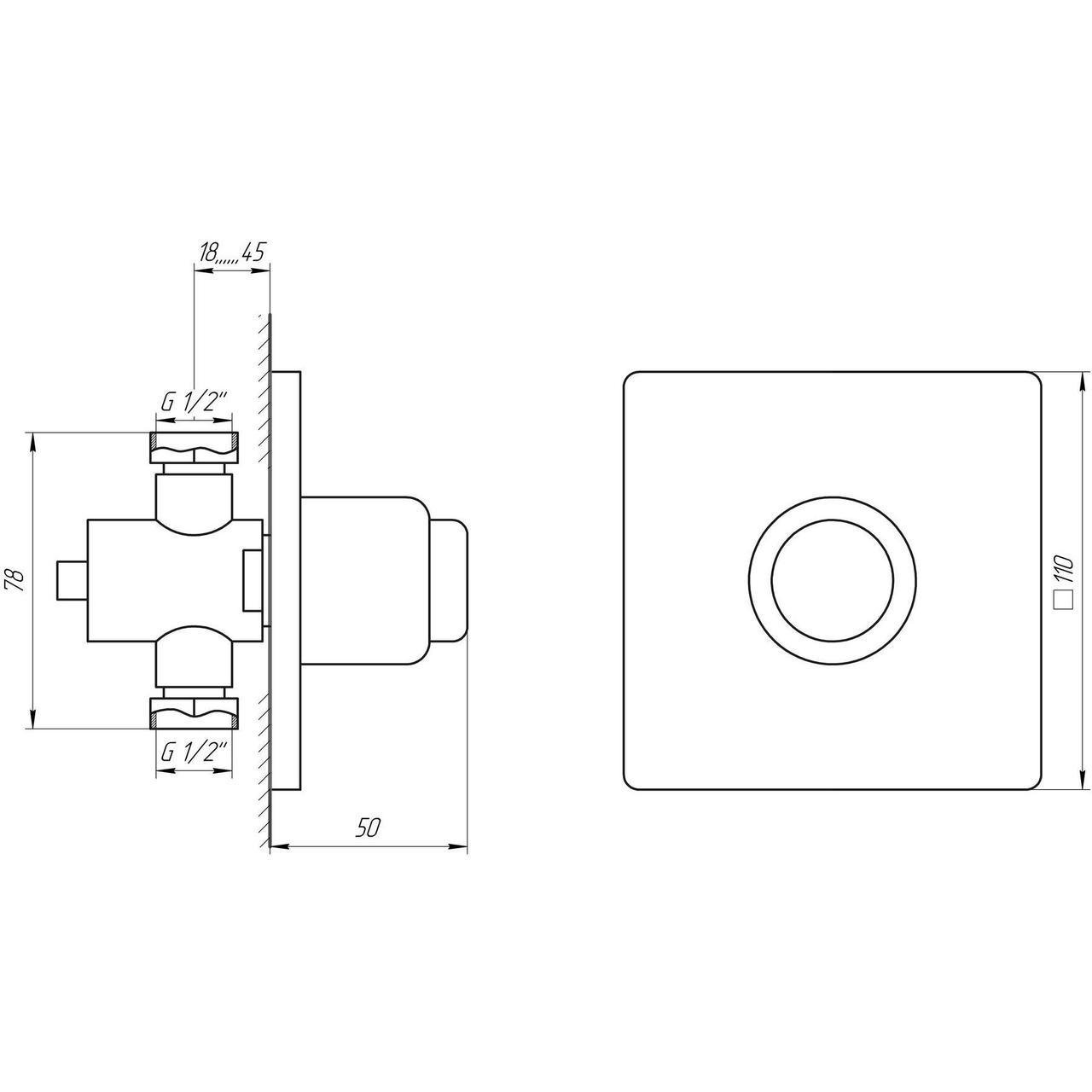 Кран-дозатор для писсуара и душа настенный TREMOLADA ТREMO 467 скрытого монтажа Хром (2633543847) - фото 6 Кран-дозатор для писсуара и душа настенный TREMOLADA ТREMO 467 скрытого монтажа Хром (2633543847) - фото 6