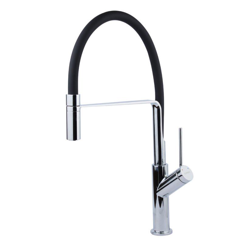 Смеситель для кухни CORSO ADDA EB-4B520C излив силиконовый на гайке Ø25 Черный (9635110)