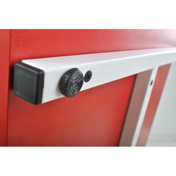 Подставка для педикюра с красной полкой металл Белый - фото 4