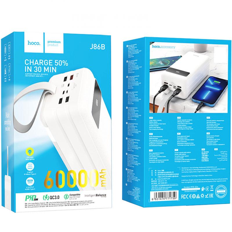 ᐉ Повербанк Hoco J86B Electric 60000 mAh 22,5 W Белый • Купить в Киеве ...