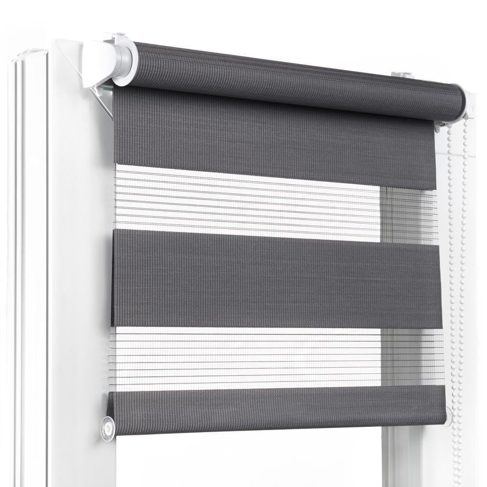 Ролета день-ночь TyulPan с нижним фиксатором 62,5x170 см Темно-серый (24103801)