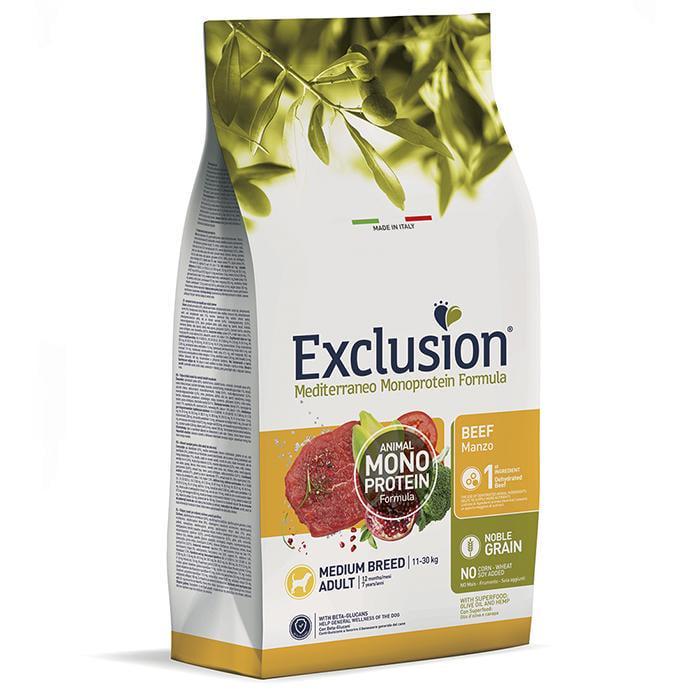 Корм сухой Exclusion Beef Medium Breed для взрослых собак средних пород 12 кг