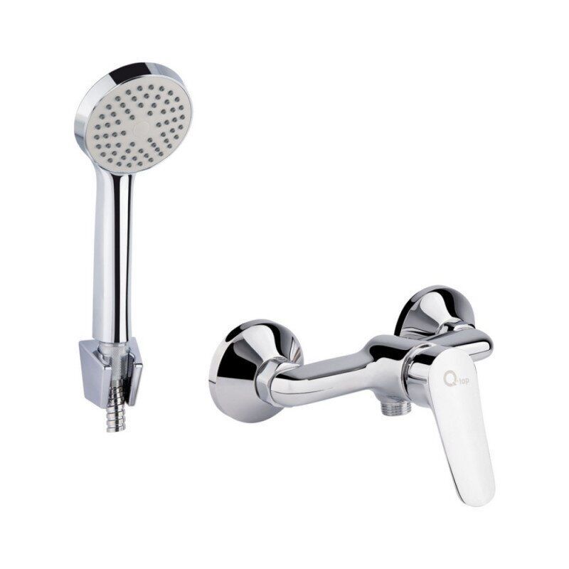 Смеситель для душа Q-tap Loft QTLFTCRM010 однорычажный с душевым набором Хром (60305)