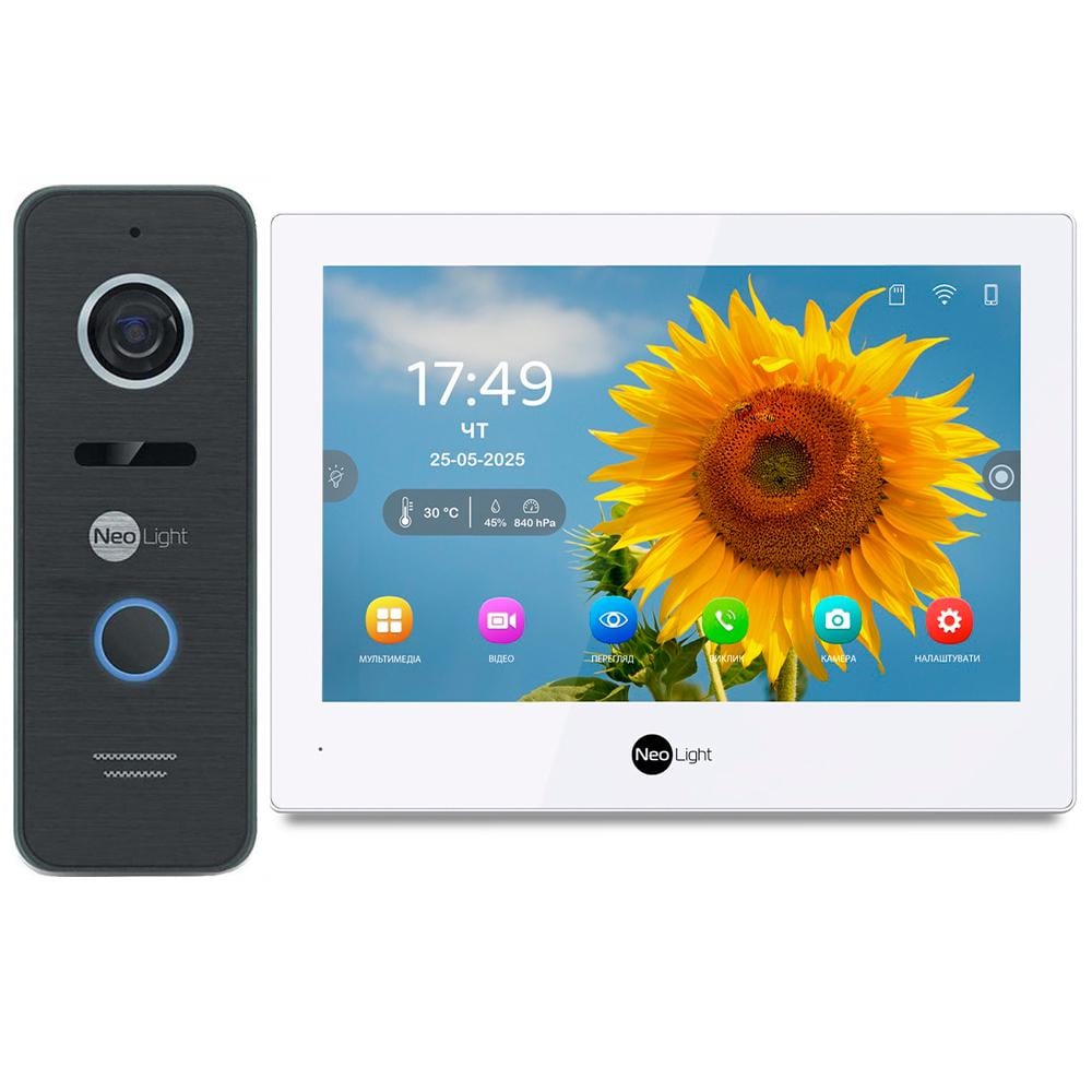 Комплект відеодомофону NeoLight ALPHA Hybrid HD KIT IP WIFI з керуванням зі смартфону Black (27181590)