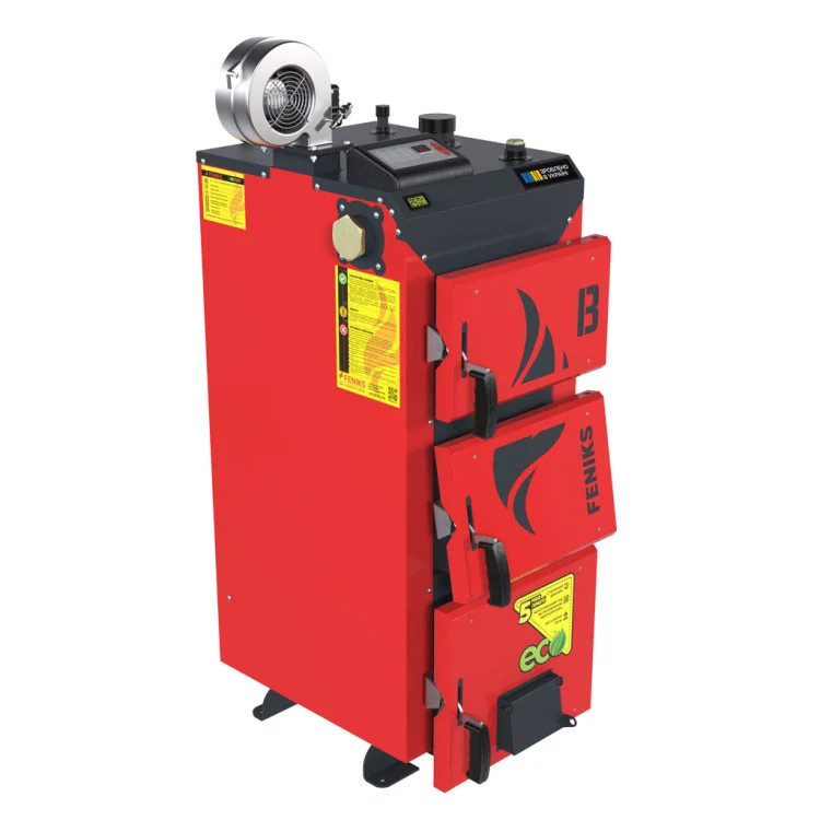 Котел твердопаливний Feniks B Plus 30 кВт з електронним управлінням (F.FBnА30) Котел твердопаливний Feniks B Plus 30 кВт з електронним управлінням (F.FBnА30)