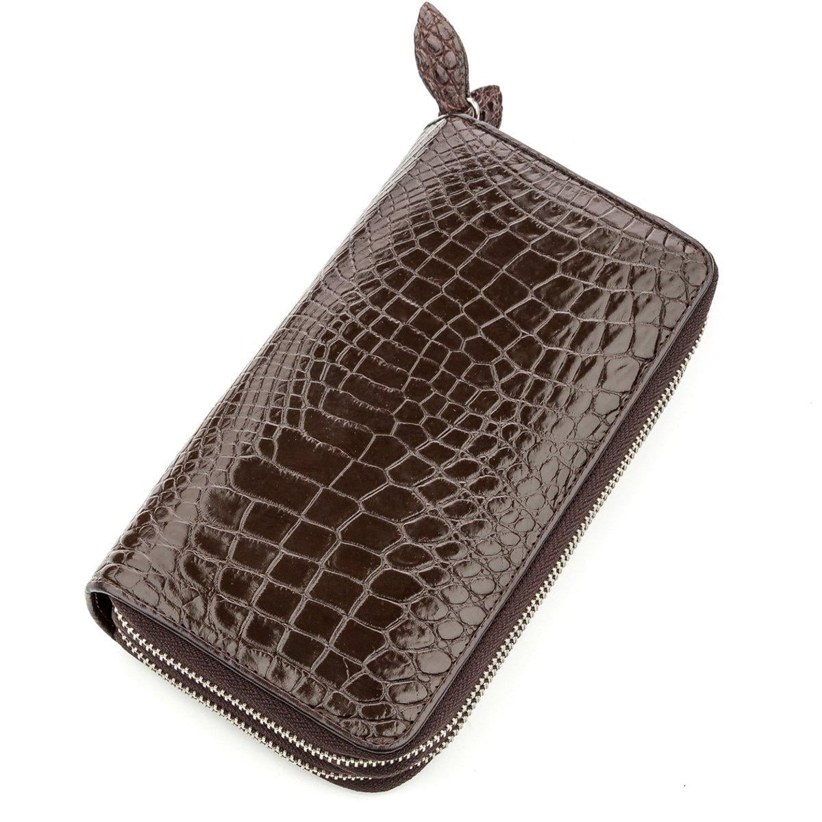 Клатч мужской Crocodile leather 18568 кожа Коричневый (23856)