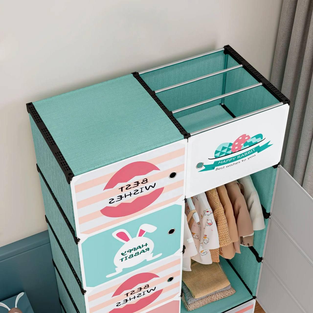 Детский модульный шкаф Happy Rabbit 81х49х154 см (668f5e7a) - фото 3 Детский модульный шкаф Happy Rabbit 81х49х154 см (668f5e7a) - фото 3