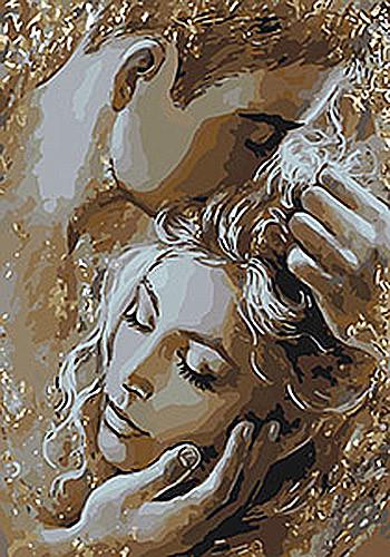 Картина по номерам Ідейка Золотые объятия 35х50 см (KHO4563)