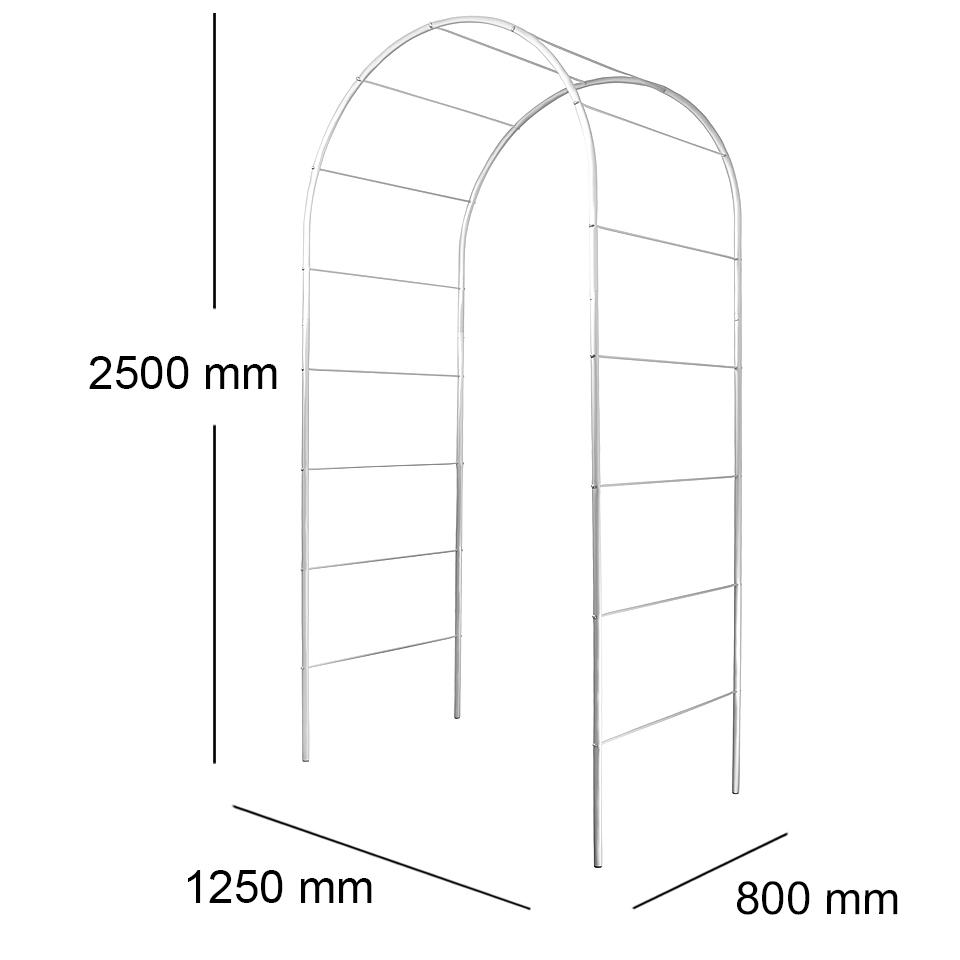 Опора для рослин арка садова 2500х1250х800 мм d 20 мм/d 8 мм (АС-D20/D8-2500*1250*800) - фото 2