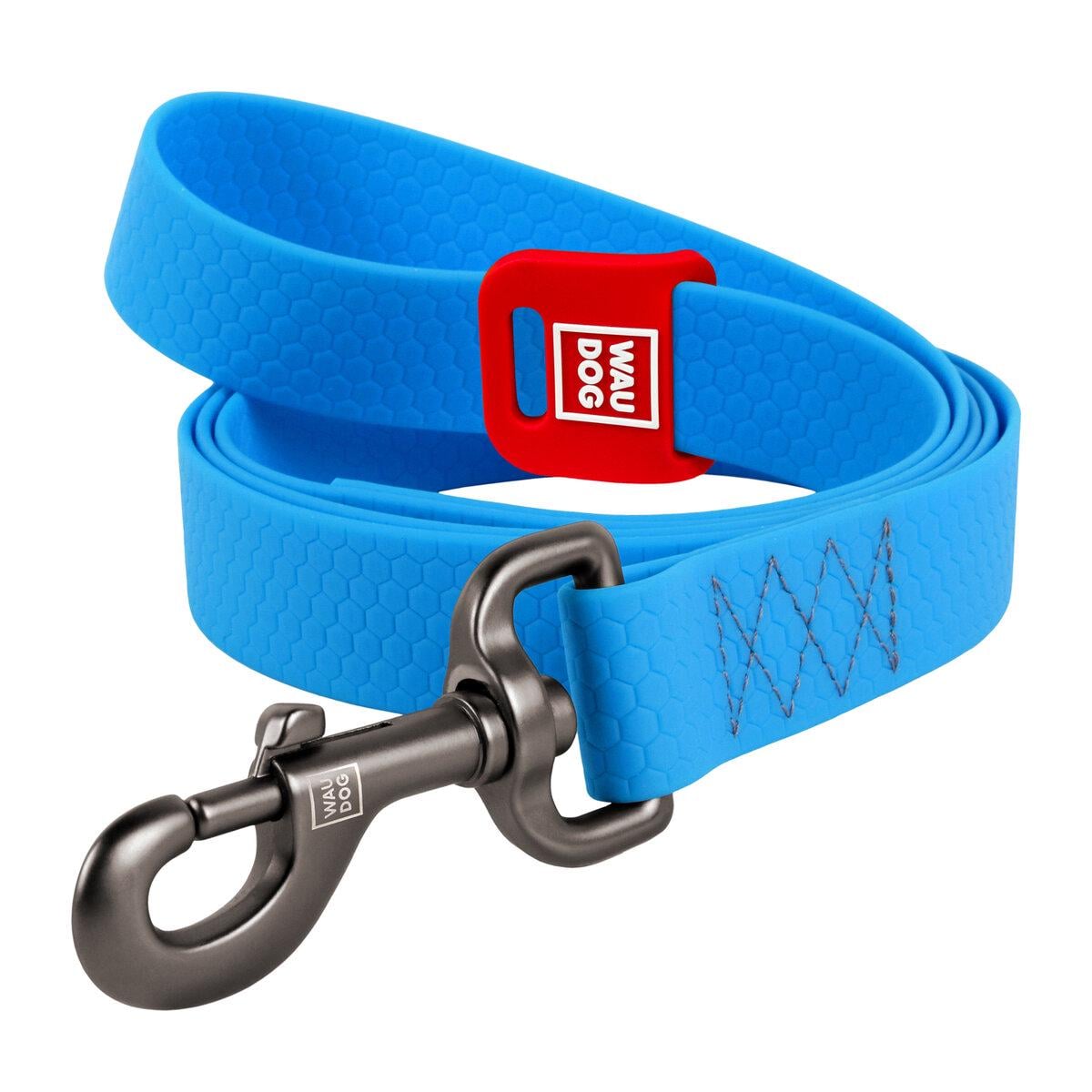Водостойкий поводок для воды WAUDOG Waterproof L-XXL Ш 25 мм Д 500 cм Голубой