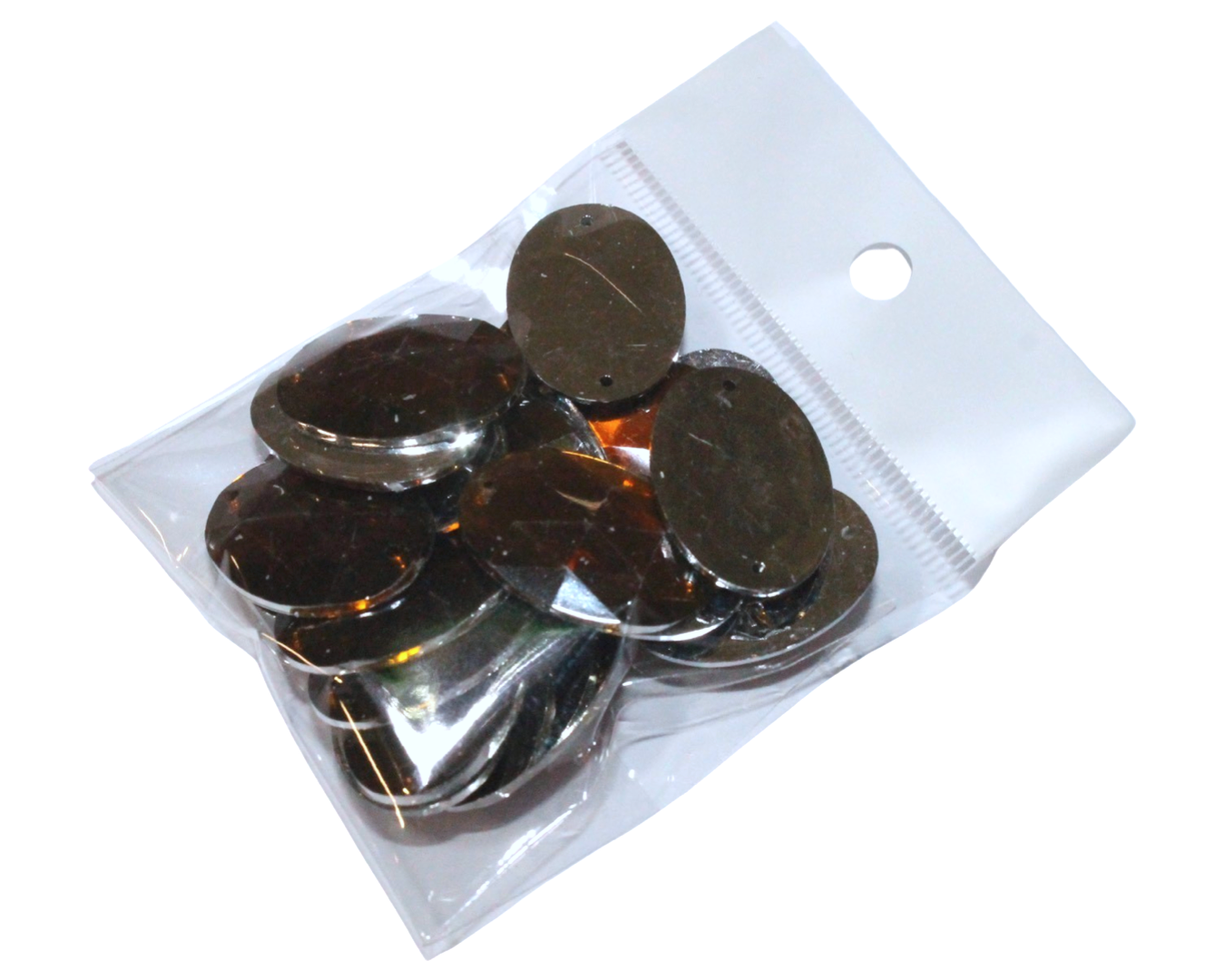 Камені пришивні Овал Великий 18х26 мм 20 шт. Коричневий