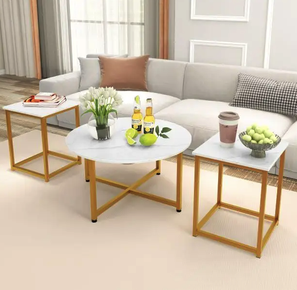 Комплект журнальних столиків Costway Lumen 3 шт. (4746) - фото 2 Комплект журнальних столиків Costway Lumen 3 шт. (4746) - фото 2