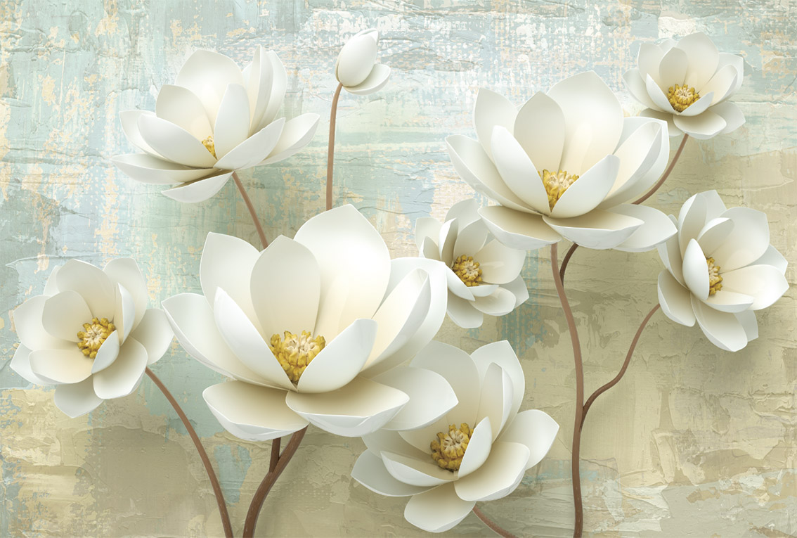 Фотошпалери WS Wallpaper 3D Квіти 392x270 см (31360)