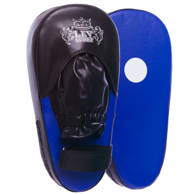 Лапы для единоборств LEV Sport большие пара искусственная кожа 37х18х4 см Синий/Черный (ЛАПЫ В4 ШШ СЧ)