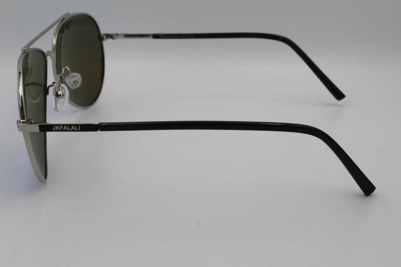 Солнцезащитные очки зеркальные поляризационные Jackfalali aviator Голубой 9910 с2 (2579334502) - фото 7