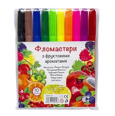 Фломастери дитячі Фрукти Color-it CR550-10 10 кольорів (RLT29487) - фото 1 Фломастери дитячі Фрукти Color-it CR550-10 10 кольорів (RLT29487) - фото 1