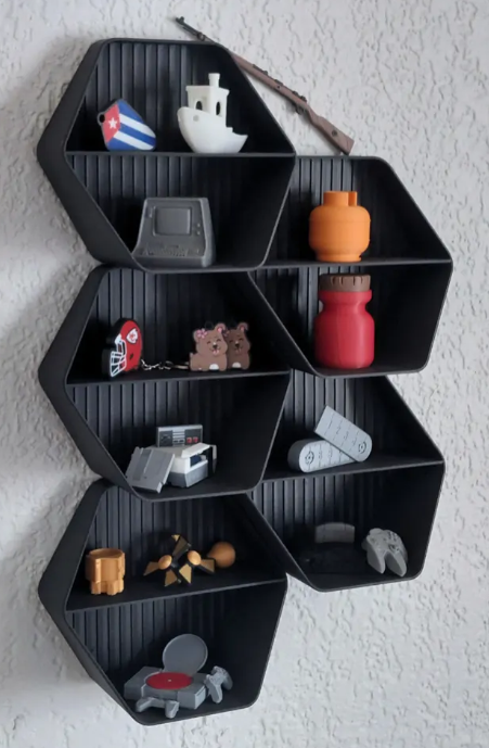 Полка соты пластик Черный (813) - фото 4