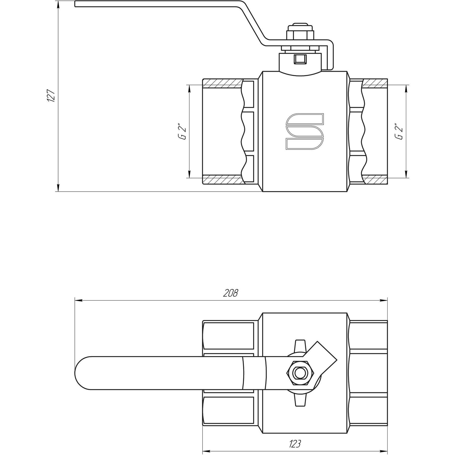 Кран кульовий Selba SL1506 000015714 2" ВВ ручка (104541) - фото 2