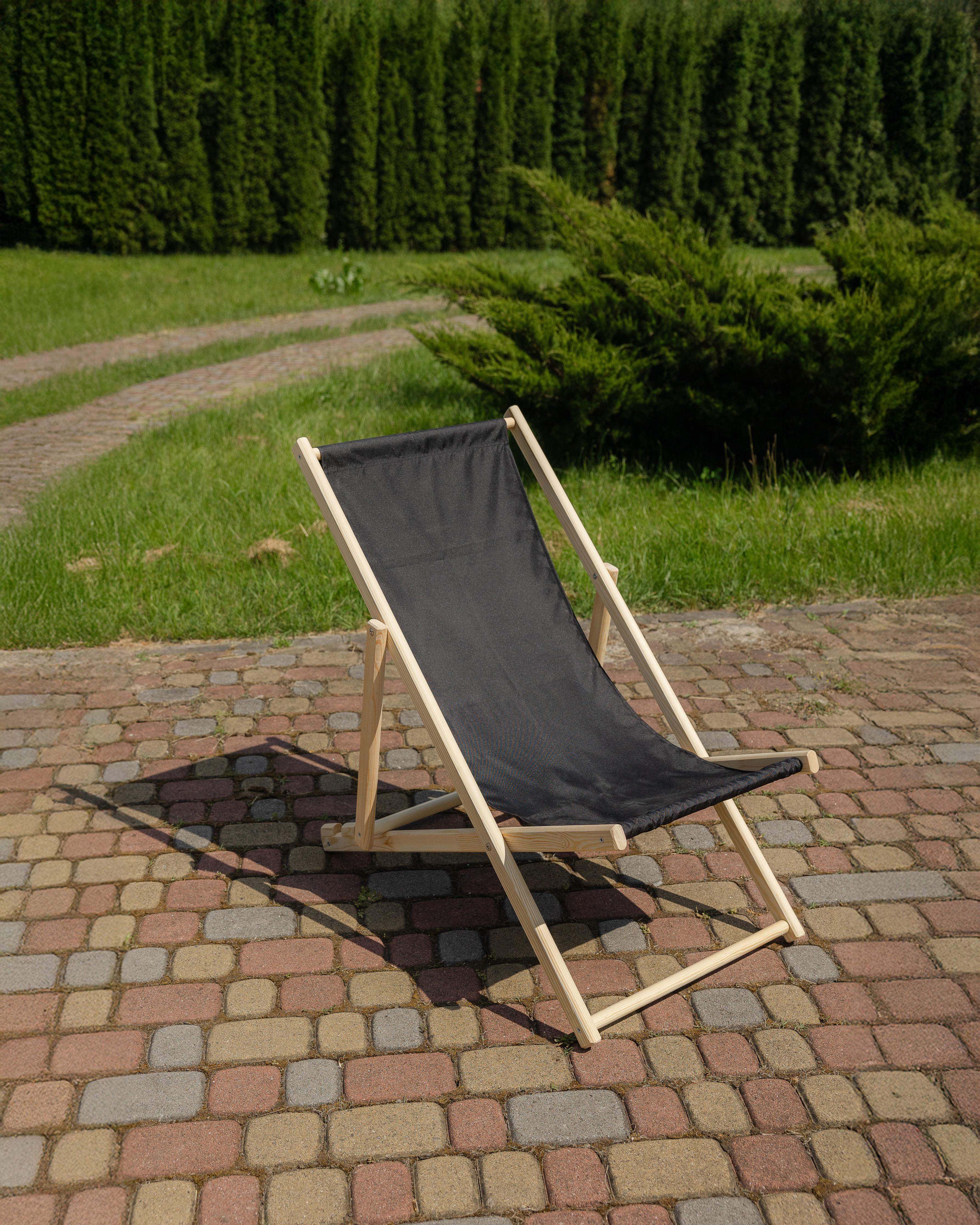 Шезлонг для дачи тканевый XRmaster Черный (КШ-017) Шезлонг для дачи тканевый XRmaster Черный (КШ-017)