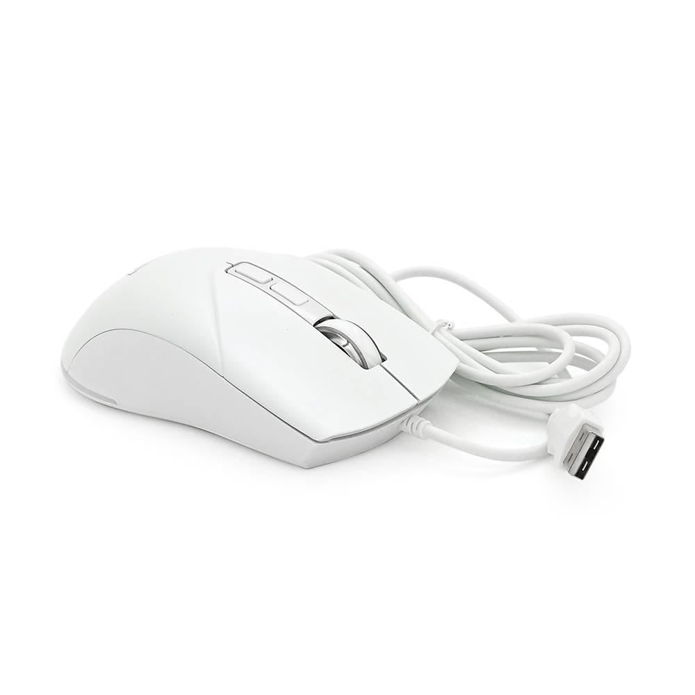 Миша провідна Jedel GM700 7 кнопок 1200/1800/2400/3600DPI RGB підсвічування 1,5 м White (35847)
