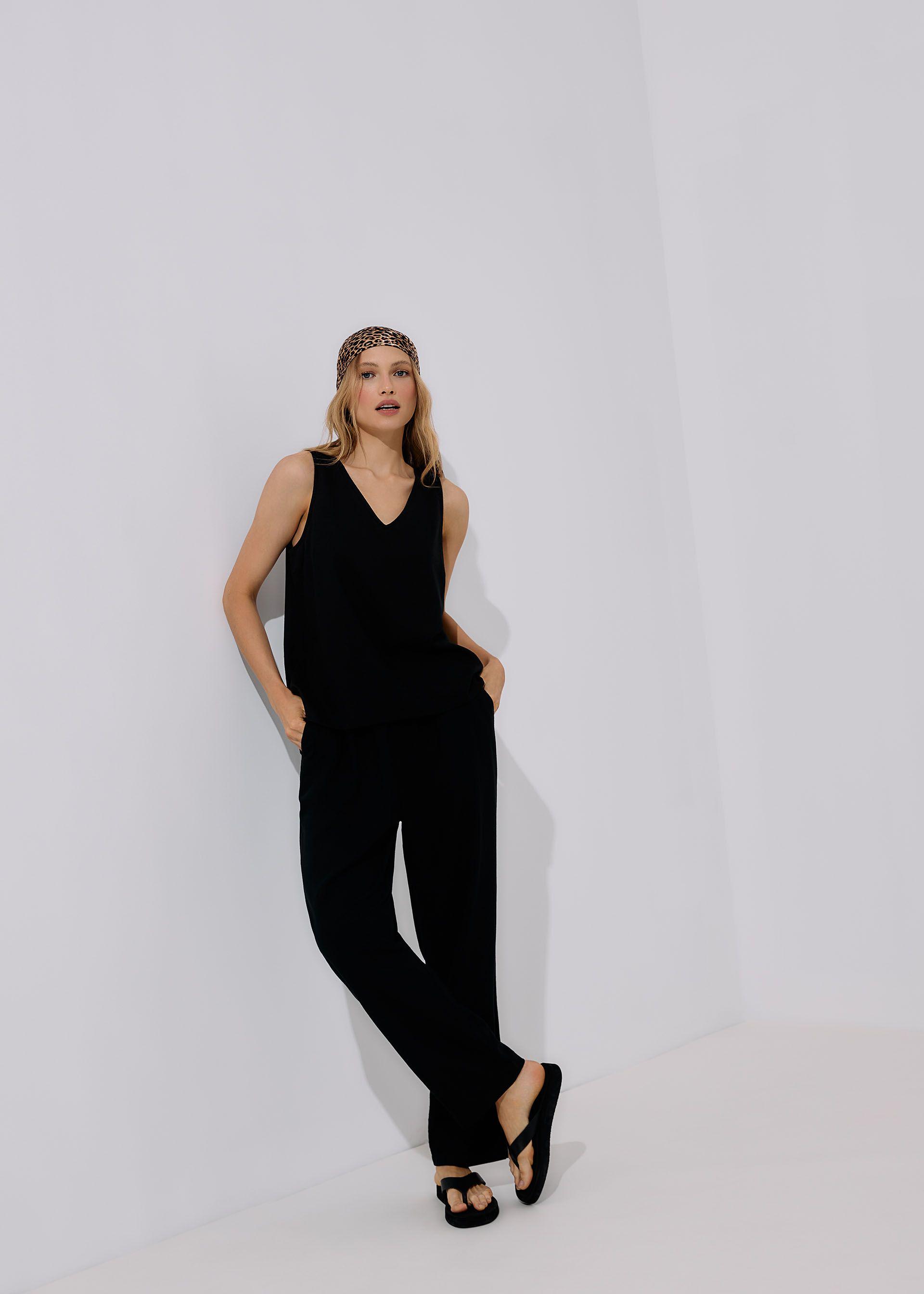 Брюки жіночі Diverse LENEA вільний крій р. 36 Чорний (5905384144416) - фото 5