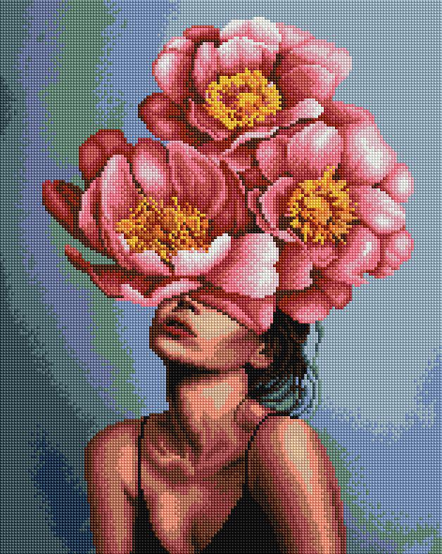 Алмазная мозаика на подрамнике Brushme Девушка в цветущем пионе 40x50 см (DBS1062) Алмазная мозаика на подрамнике Brushme Девушка в цветущем пионе 40x50 см (DBS1062)